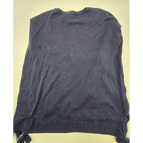 Lilly Pulitzer Womens Navy Sweater With Tassel Trim Accents Size M - Picture 2 of 6